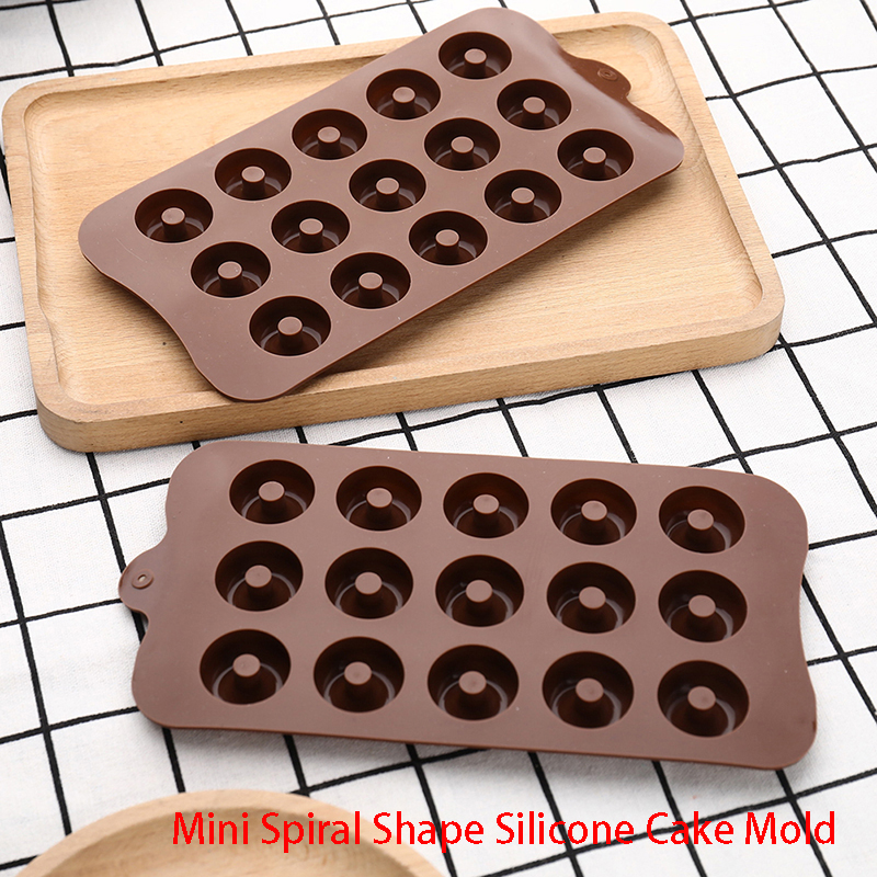 Donut Mold Silicone - 3D Mini Donut Baking Pan 15-hole