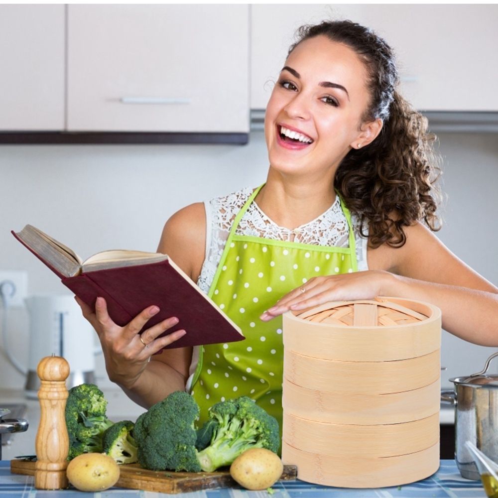 Steaming With Lid Cooking Tool - Bao Steamer Bamboo recension och pris