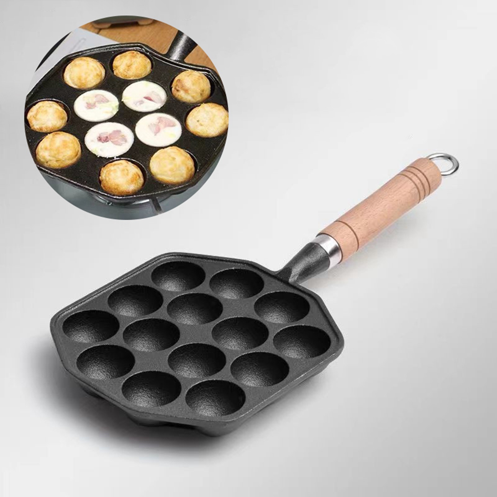 14 Holes Takoyaki Pan Nonstick - Mini Pancake Griddle recension och pris