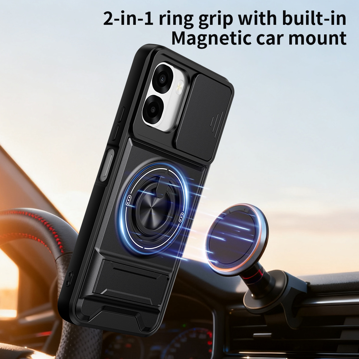 Armor Phone Case For Oppo A6x  - Taco Stand Holder recension och pris