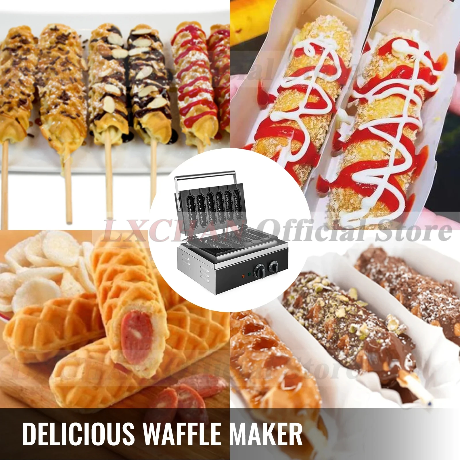 HomeWise 6PCS Electric Waffle  - Corn Dog Stick recension och pris