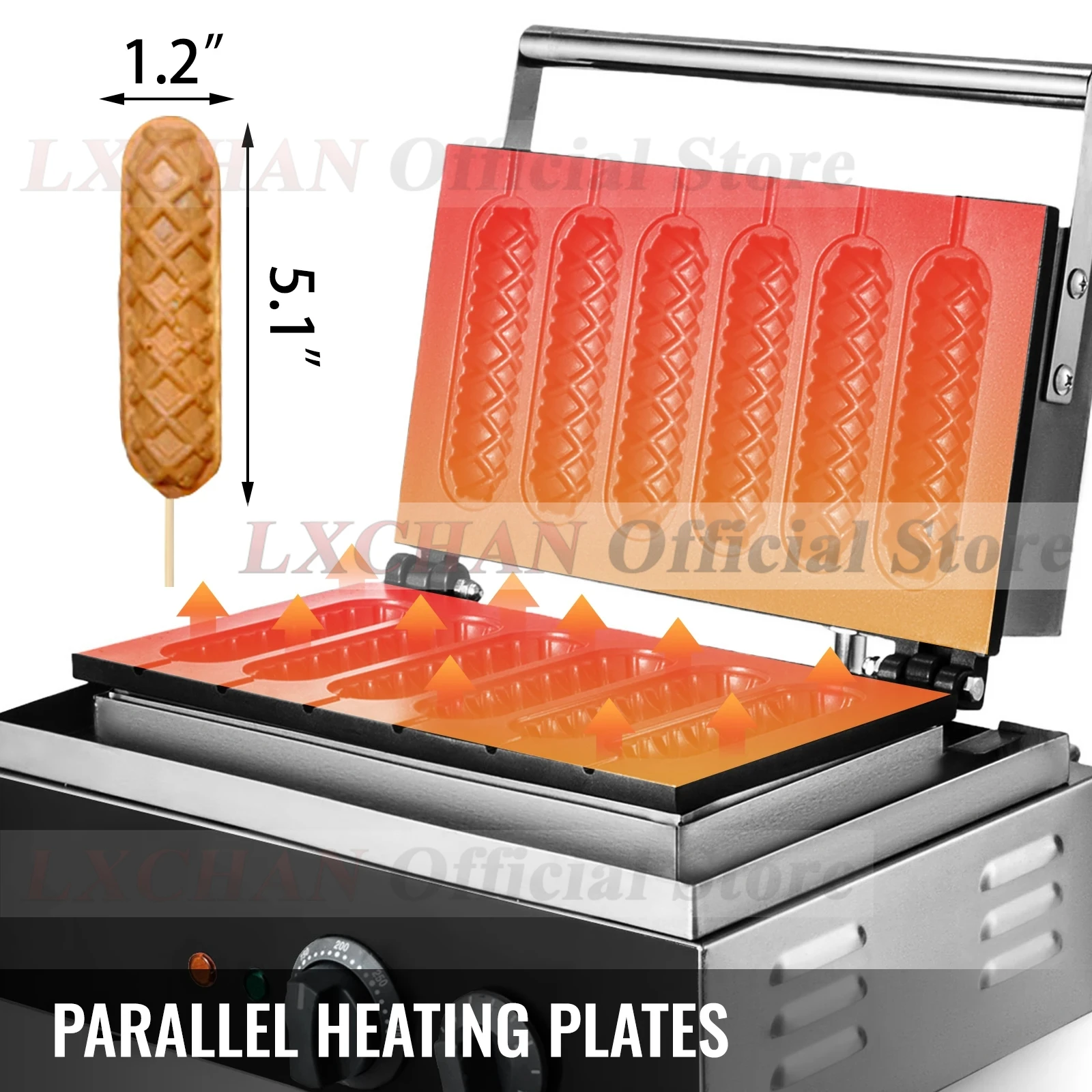 HomeWise 6PCS Electric Waffle  - Corn Dog Stick recension och pris