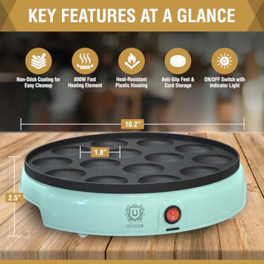 Mini Pancake Maker 14-Hole Ele - Mini Pancake Griddle recension och pris