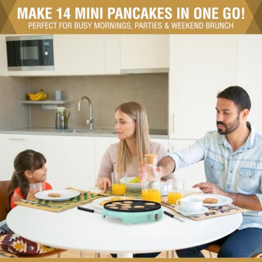 Mini Pancake Maker 14-Hole Ele - Mini Pancake Griddle recension och pris