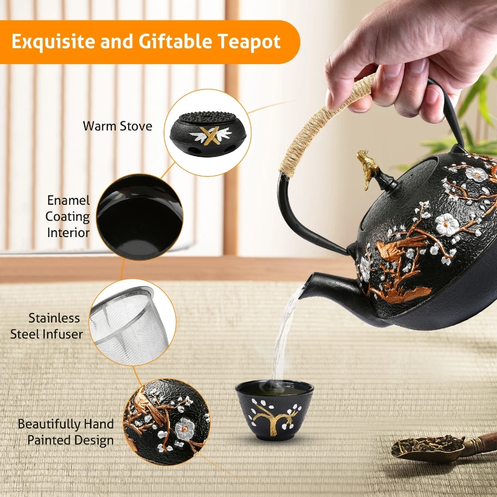 Cast Iron Teapot Set with Alco - Cast Iron Corn recension och pris