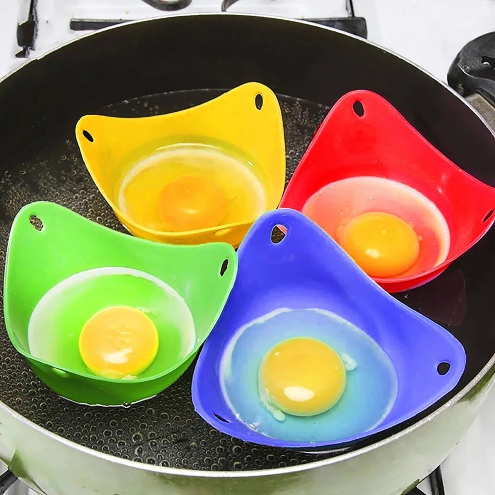 4Pcs Random Colors Egg Poacher - Egg Waffle Pan recension och pris