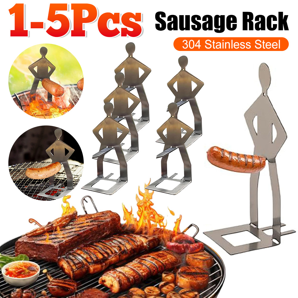 1-5PCS Stainless Steel BBQ Sau - Hot Dog Press recension och pris