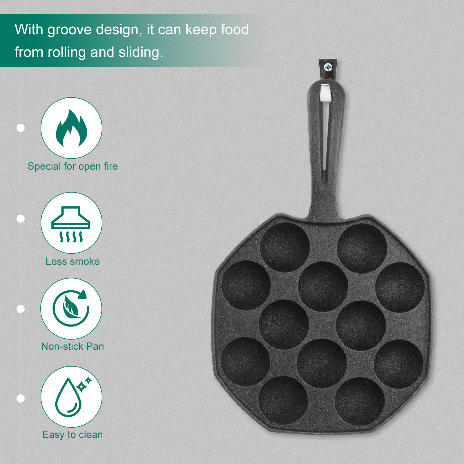 Takoyaki Pan 12 Molds Cast Iro - Takoyaki Grill Plate recension och pris